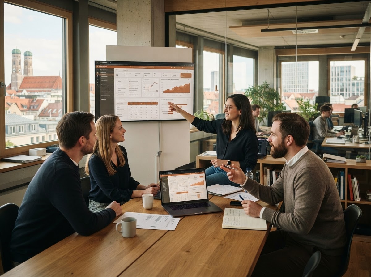 Radamagna Team bei der Arbeit an der Analyseplattform
